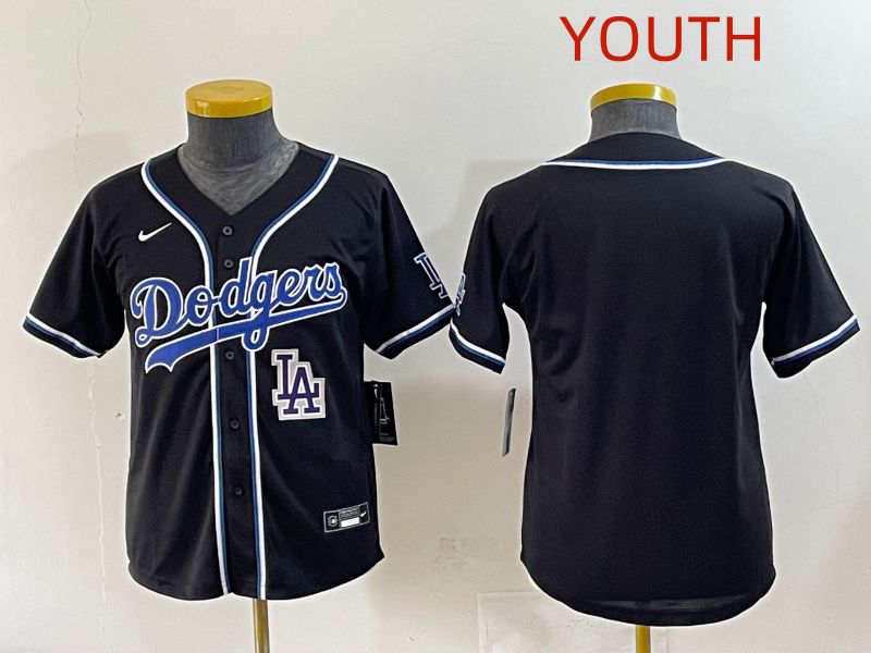 Youth 2025 Los Angeles Dodgers Blank Black Three generations Fashion Nike MLB Jersey style 8